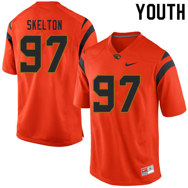Youth #97 Alexander Skelton Oregon State Beavers College Football Jerseys Sale-Orange